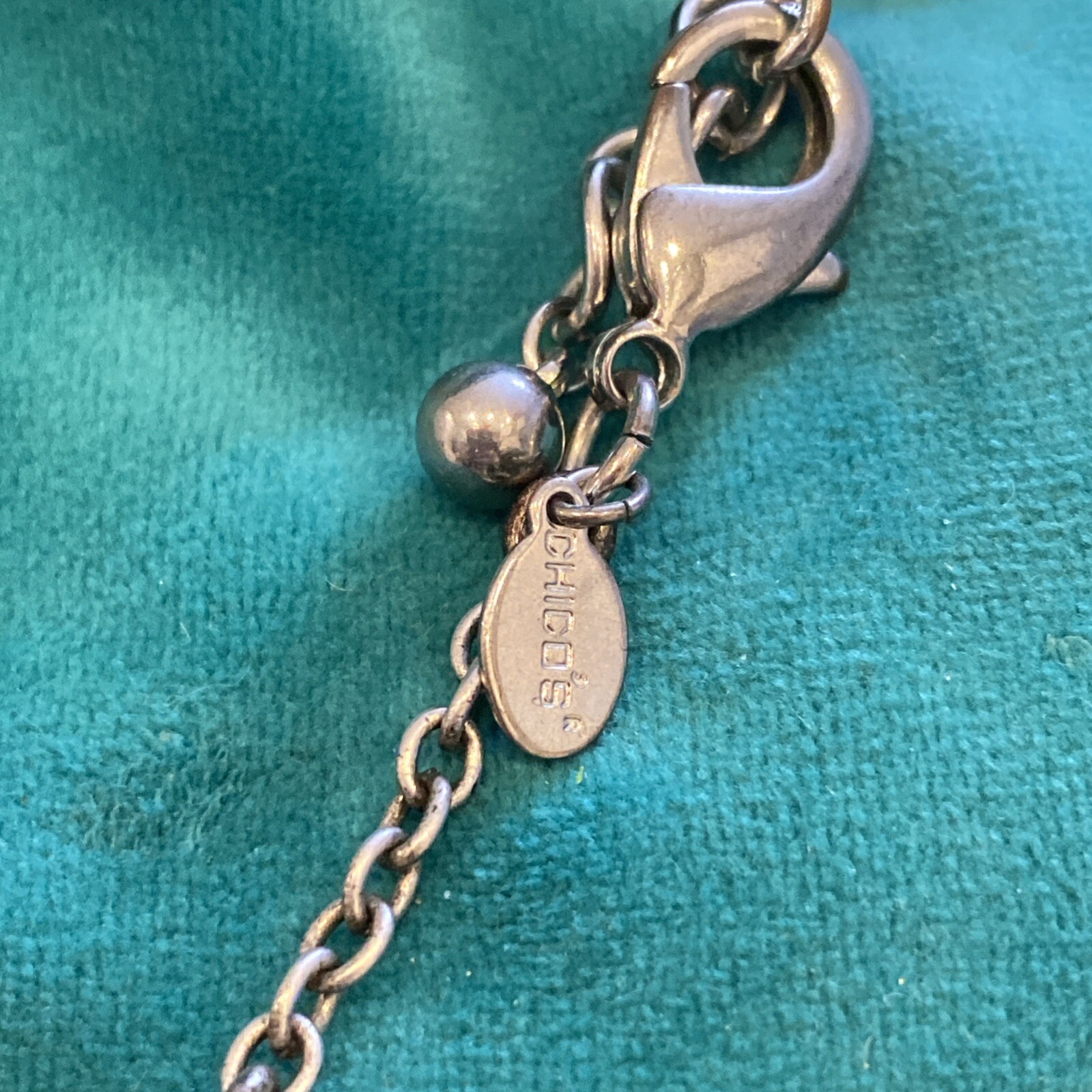 Chico’s Silvertone Hammered Statement Necklace - image 5