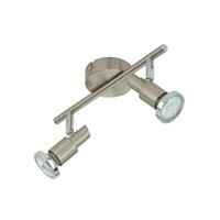 Briloner Led Deckenleuchte Deckenlampe Spot 2-Flammig Cool Metall Matt-Nickel