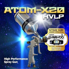 Hvlp Atom X20 Automotive Paint Spray Gun W Free Gunbudd Ultra Lighting System