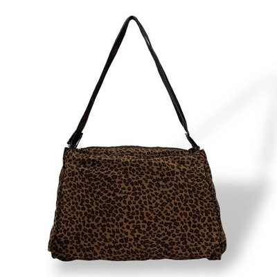 Bottega Veneta Leopard Nylon Tote 90s