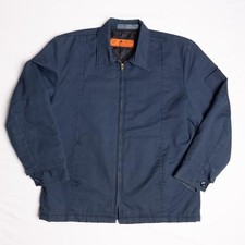 Vintage 90s Red Kap Mens Perma Lined Panel Jacket Navy Blue Mechanic USA Made L