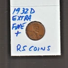 1932D   XF+  LINCOLN  CENT ~ TOUGH to get HI GRADE **EXTRA FINE** #35Q free ship