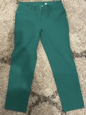 Chico's So Slimming STRETCH Pants Size 1 Bright Green 🐸