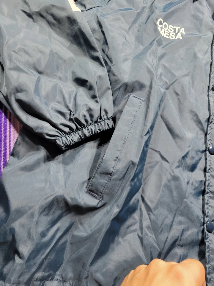 Chaqueta cortavientos vintage Costa Mesa California Police Snap Up talla XL HECHA EN EE. UU. Foto 3 de 4