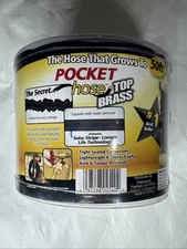 Pocket Hose Top Brass 50’ Garden Hose Dura-Rib Inner Tube Connector Protect 3/4”