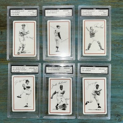 1978 Sport Deck Division Mickey Mantle  J Robinson Johnny Bench LOT Mint