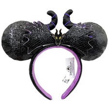 Disney`Parks Maleficent Sleeping Beauty Dragon Headband Resort Minnie Ears NWT