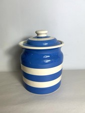 Vintage Cornish Ware Biscuit Barrel / Cloverleaf Storage Jar