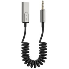 USB to AUX Bluetooth 5.1 Car Adapter 3.5mm Wireless Receiver Hands-Free Mic