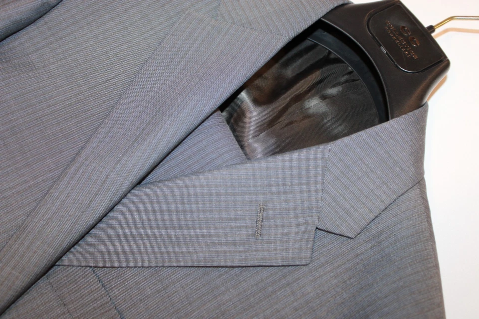 Traje de hombre Corneliani Collection gris a rayas lana virgen y seda talla 42R EU 52 Foto 3 de 4