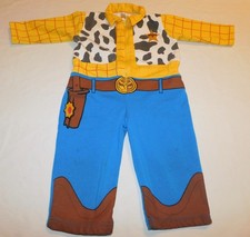 VTG BOYS ROMPER 2t OUTFIT OVERALLS DISNEY TOY STORY SWEAT PANTS SWEATSHIRT WOODY