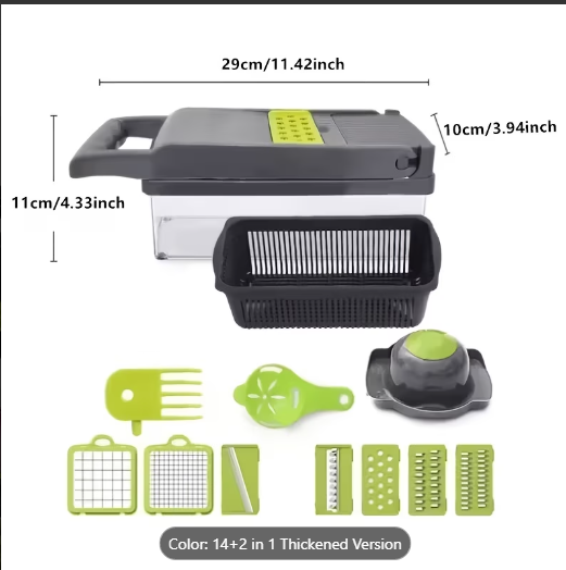 Versatile Enhanced Vegetable Chopper | Multi-Blade Interchangeable ...