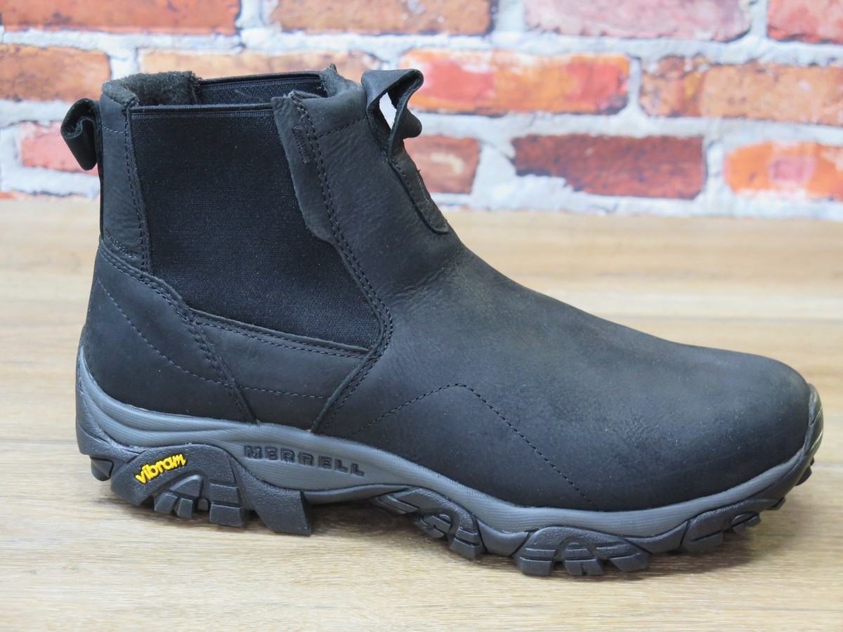 Men's Merrell Moab Adventure Chelsea Waterproof Black Leather Boot