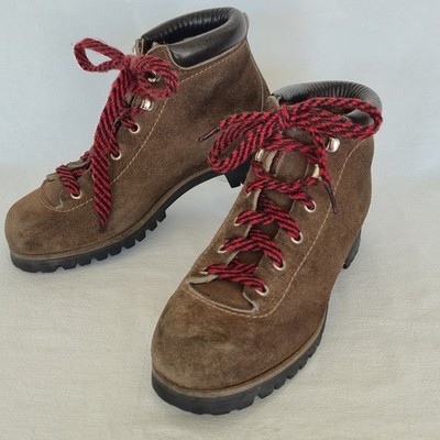 Vintage Vasque 7585 Suede Leather Women's Size 6.5 Hiking Boots Shoes Brown EUC