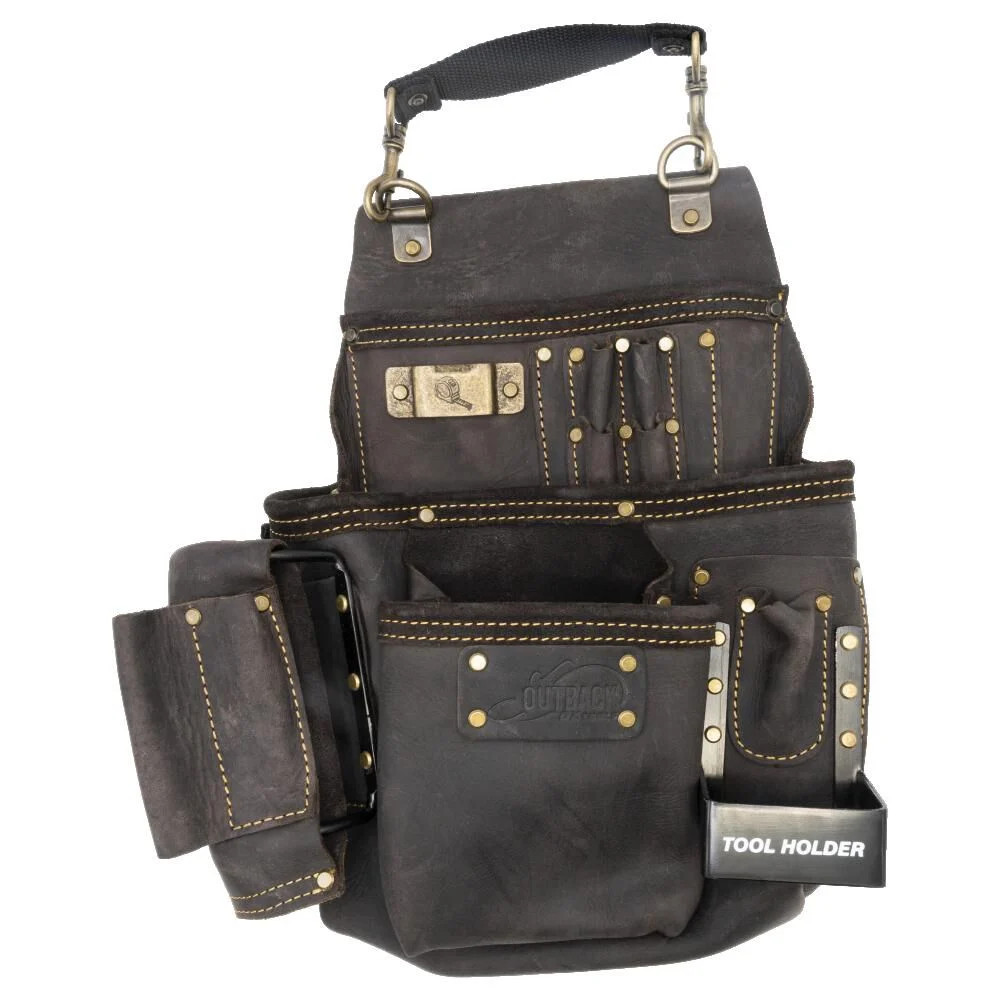 Сумка Ox Tools с 14 карманами и держателем для пневматического пистолета из кожи масляного дубления 22290₽