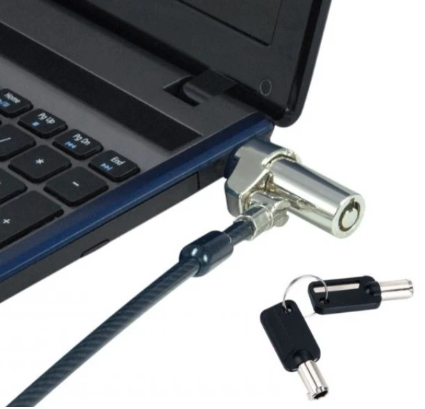 Lucchetto per laptop con chiave, slot Nano Lock, 1,8 m - Immagine 2 di 4
