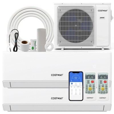 36k BTU 2 Zone 7k BTU Mini Split Air Conditioner 23 SEER2 208-230V Wifi Enabled