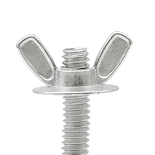 50 PCS 1/4''-20 Washered Wing Nut, Zinc Plated Hurricane Hardware Butterfly Nuts