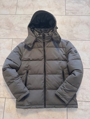 Strellson Atmosphair Herren Steppjacke grau Gr. 50 Kapuze wasserdicht