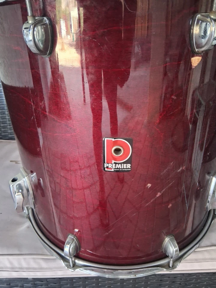 Red 16 x 16 floor tom Premier No Legs - Image 2 of 4