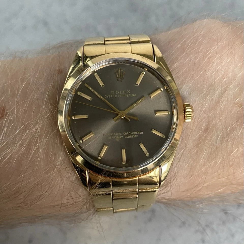 1971 Rolex Oyster Perpetual 1024 Gold Plated Cal.1570 Vintage Watch - Image 3 of 4