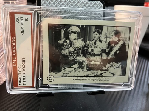 The Three Stooges 1989 TV Show FTCC Card #26 GRADED 10