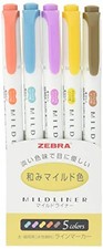 Zebra Fluorescence Pen Mild Liner RC 5 colors set WKT7-5C-RC 194317