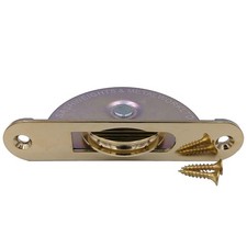 Sash Window 1 �? Sash Pulley PVD Brass Solid Brass Faceplate, Wheel Ball Bearing