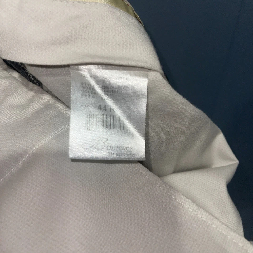 JB Britches Pants Made in Italy 100% Wool Dark Gray Flat Panel Front 44R X 35 - Image 3 of 4