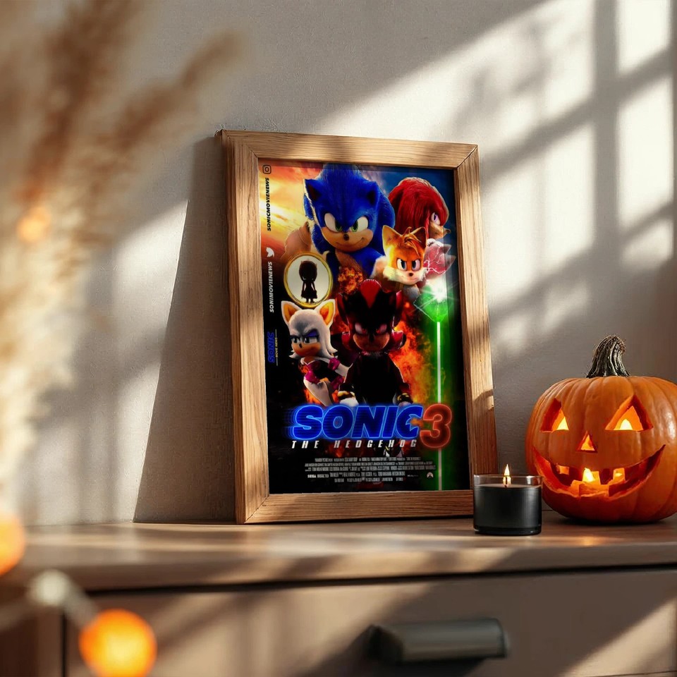 Shadow Fan Sonic The Hedgehog 3 Fan Made Movie Poster Shadow Tails Knuckles | eBay