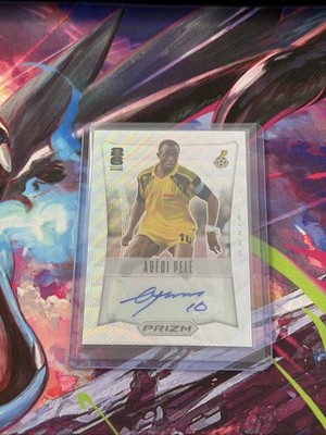 2026 Panini Prizm FIFA World Cup Abedi Pele Silver Wave Autograph Ghana Legend