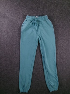 PULL BEAR Sweatpants Womens XS Teal Joggers Elastic Waist Drawstring Pockets