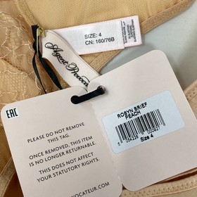 Agent Provocateur Robyn Peach Silk Brief AP4 Large NWT