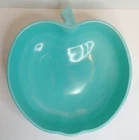 Vintage Hazel Atlas Turquoise Platonite Apple Shaped Large 11 Serving Fruit Bowl