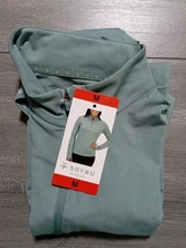 Soybu Active Top Womens Medium Green Long Sleeve Athletic *DIRTY