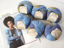 Sesia-Aubrey Cardigan  Kit-"Ocean"-( Med 39,43.5)-100% Cotton