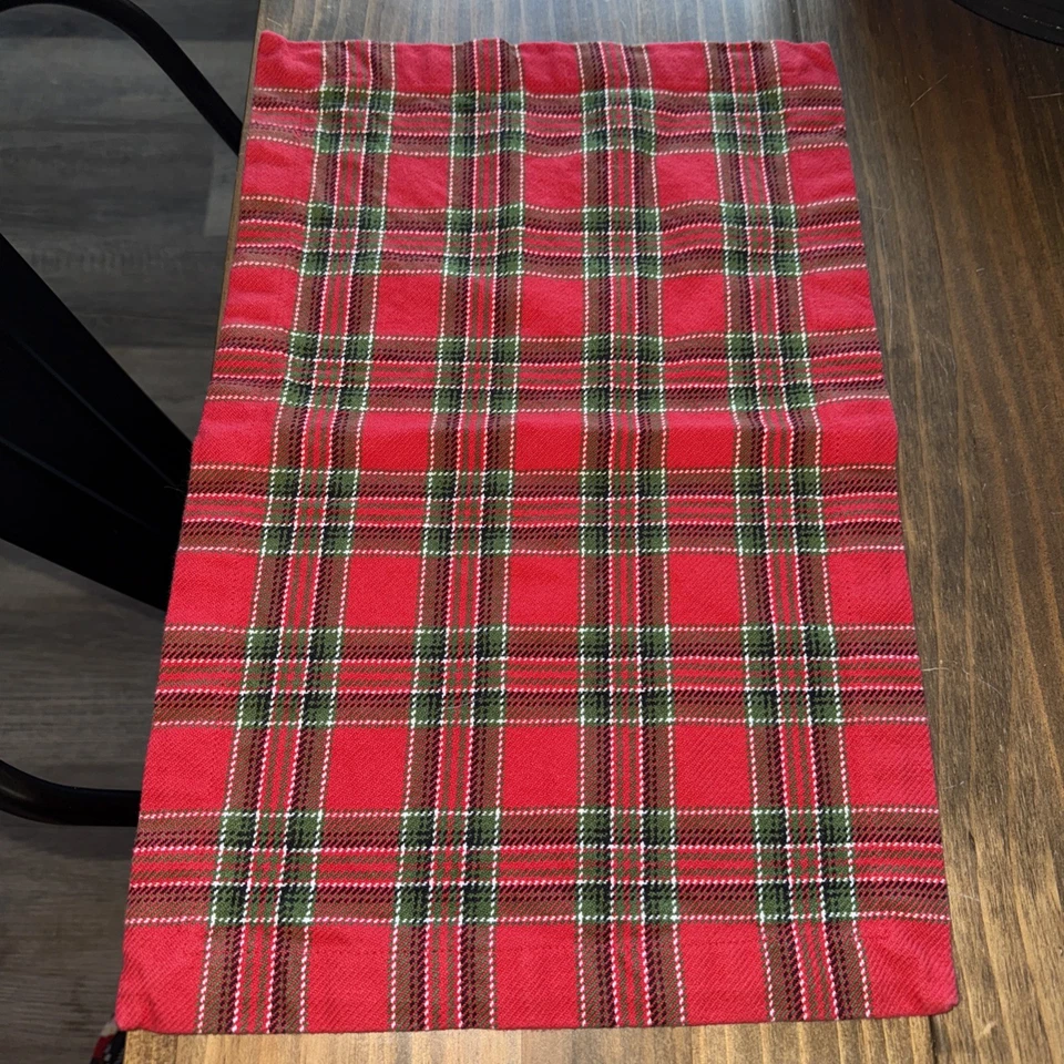 Juego de 4 manteles a cuadros tartán Pier 1 Imports Stewart Navidad Invierno Vacaciones Foto 3 de 4