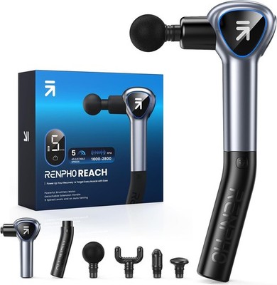 Muskelmassagepistole mit abnehmbarem Griff RENPHO Reach 5 Geschwindigkeiten