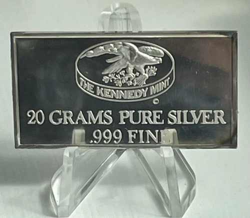 20 Gram Kennedy Mint  .999 Fine Silver Bullion Bar- Dwight Eisenhower