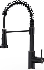Modern Oil Rubbed Bronze Kitchen Faucet with Pull-Out Sprayer for RV Laundry