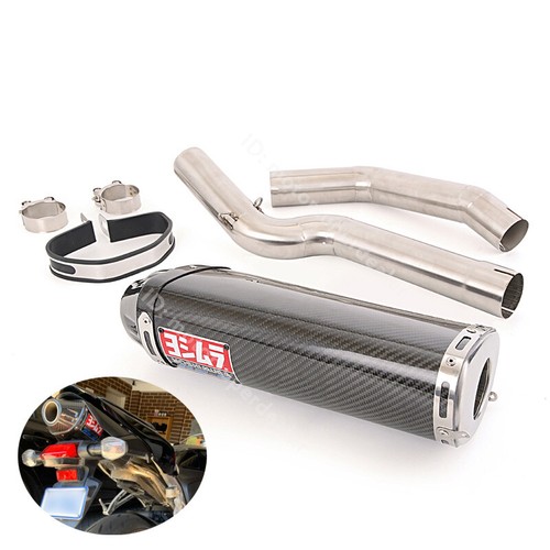 For Honda CBR600RR 2005-2023 Slip on System Exhaust Tips Carbon Mid Connect Pipe