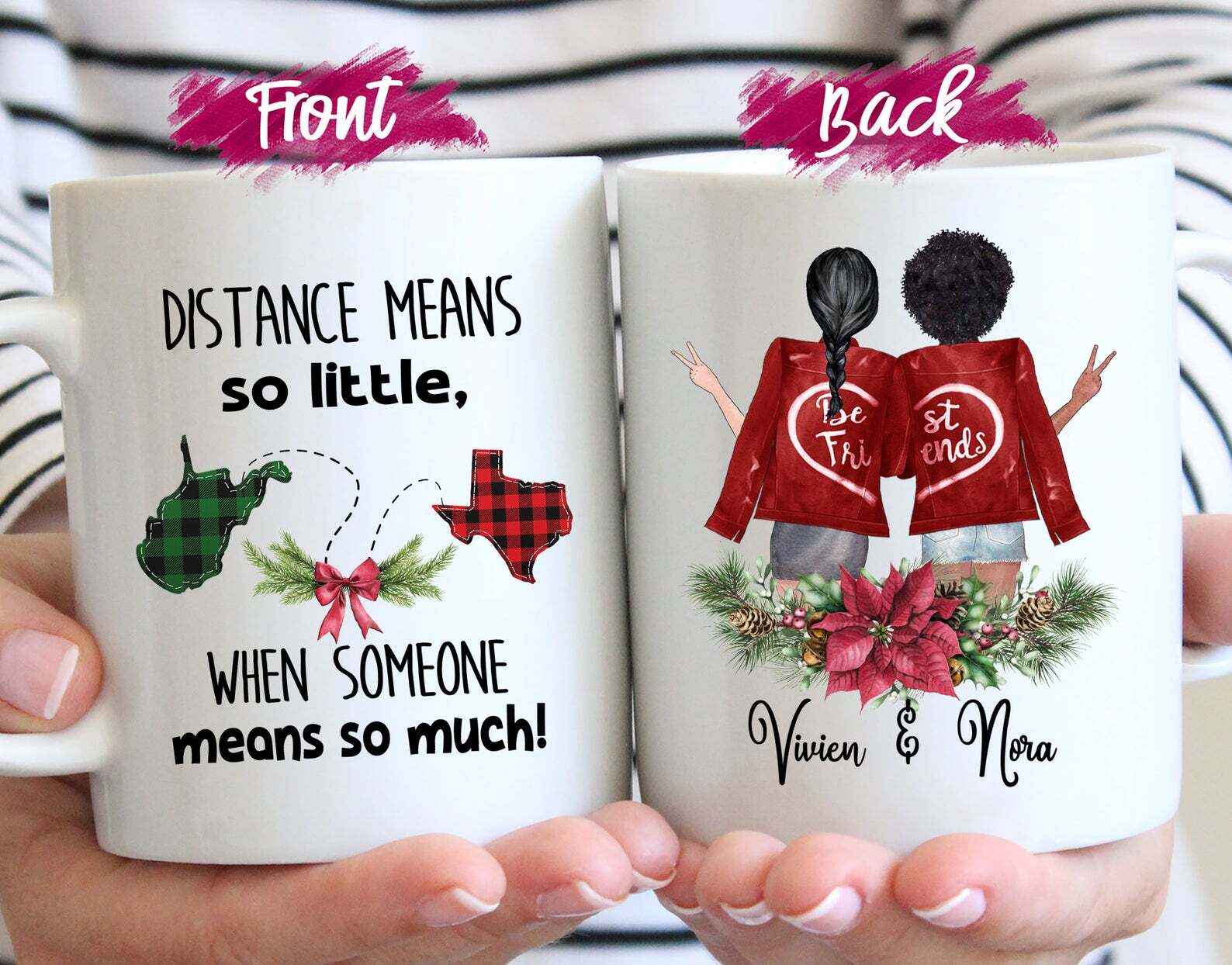 Custom Christmas Gift Mug Personalized Sister's Christmas Gift Best Friend Gift