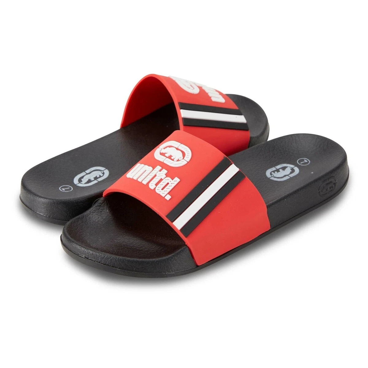 Ecko Unltd Boys Logo Comfort Slide Sandals Size 4 color Navy