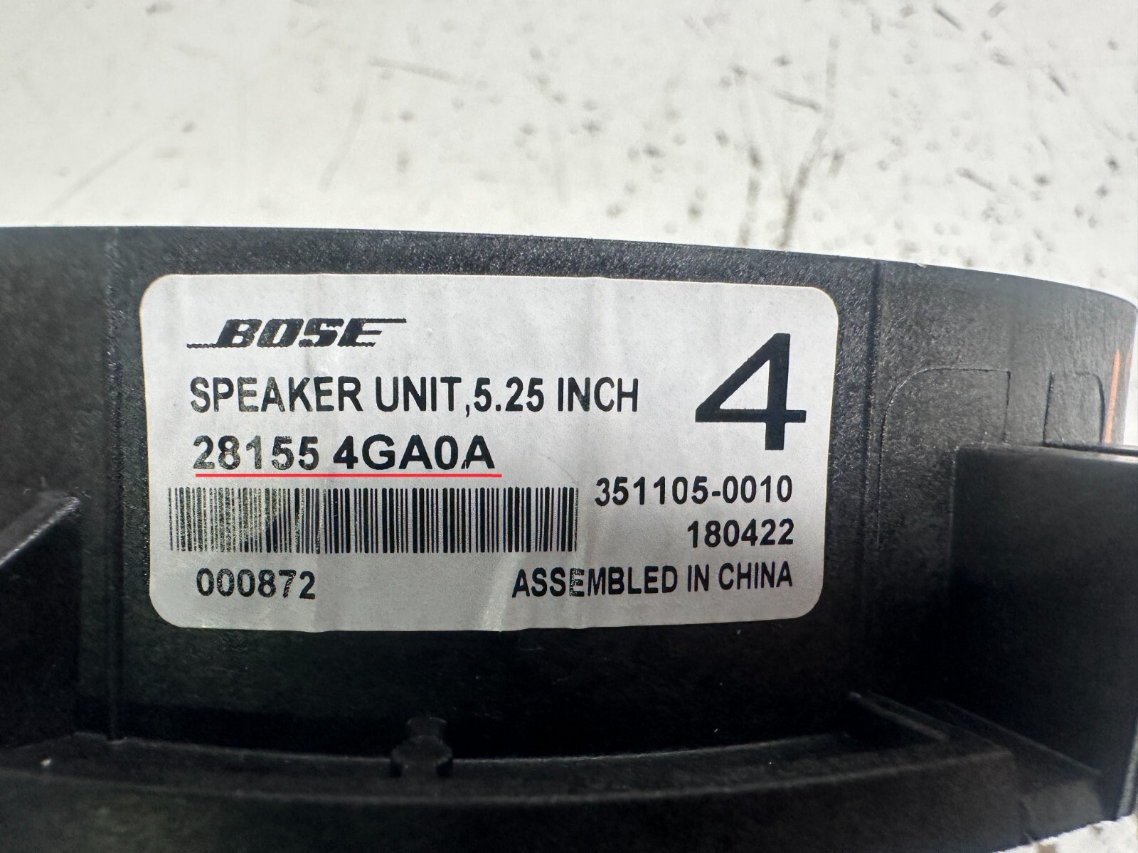 H310114 2014-2020 Nissan Rogue REAR DOOR SPEAKER BOSE Passenger Side ...