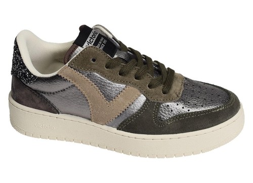 Victoria 8800124 sneaker pelle bianca camoscio multicolor fondo gomma C