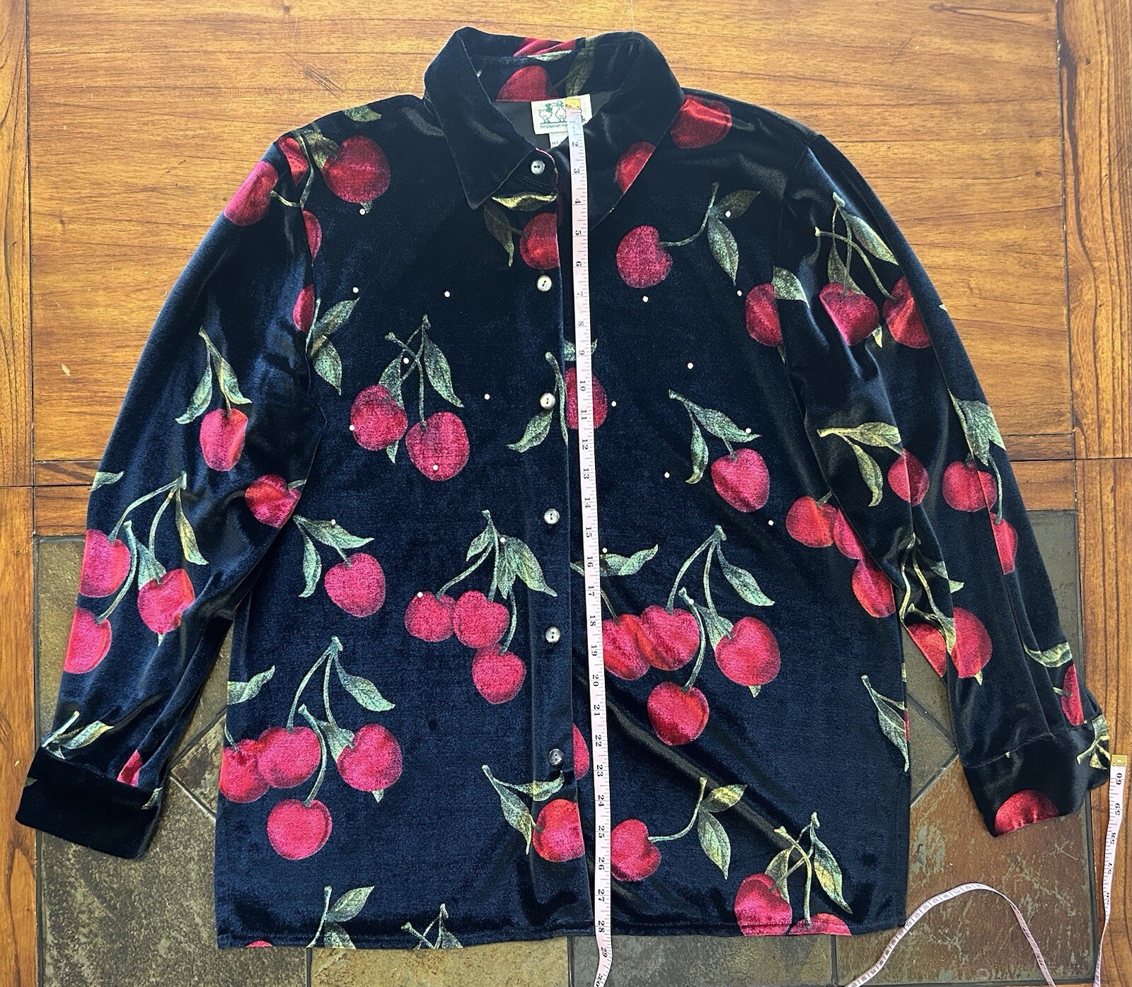 QUACKER FACTORY Cherry Pattern Rhinestone Bling V… - image 8