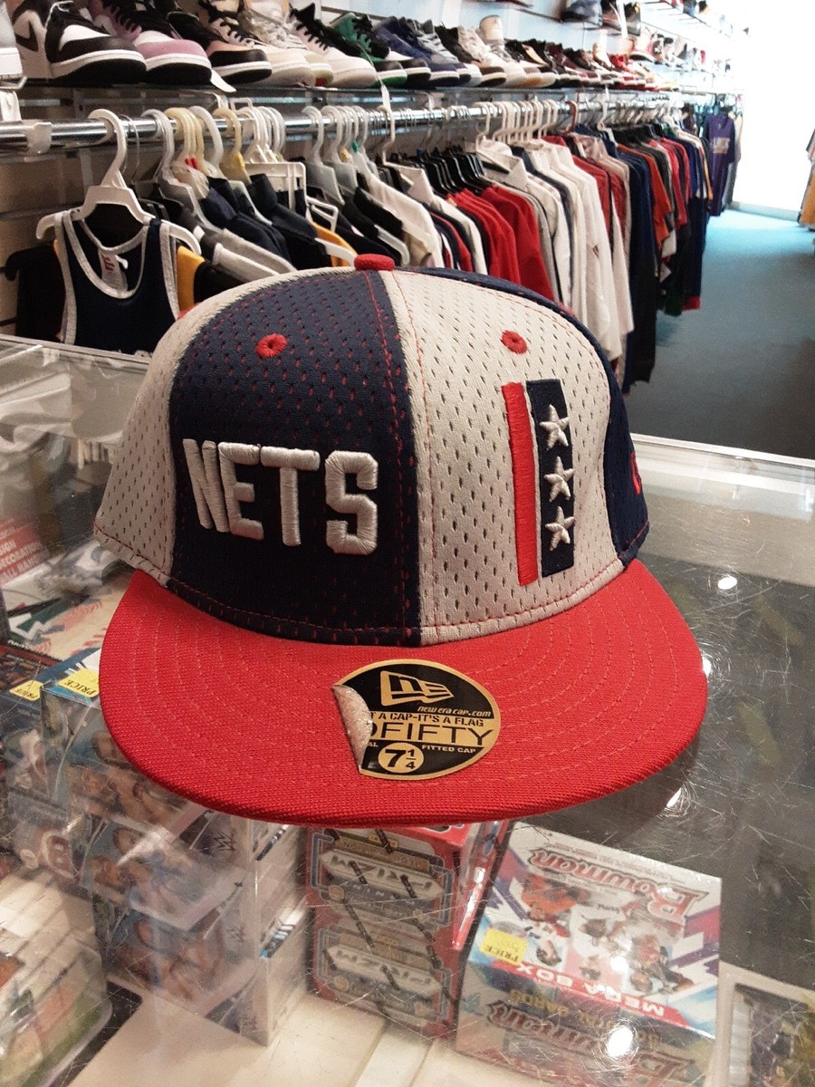Vintage New Jersey Nets New Era 59Fifty 5950 Fitted Hat Size 1/4 Made in  USA