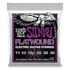 Ernie Ball Power Slinky Flatwound Guitar Strings, 11-48 P02590