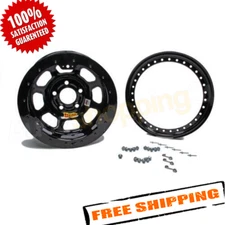 Aero Race Wheels 53-184710B 15x8 53 Series Black Steel Beadlock Wheel