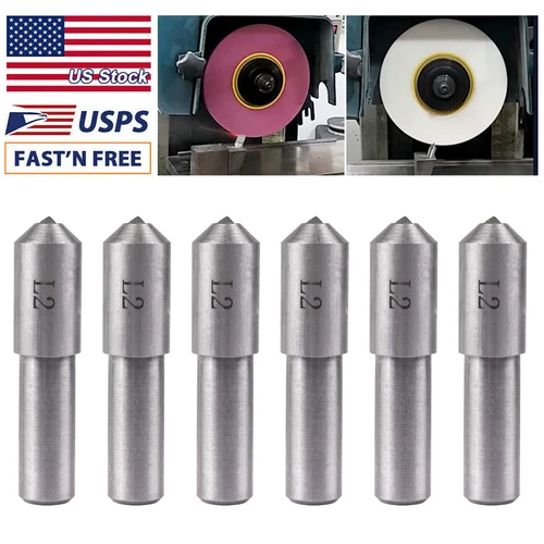 6pcs Natural Single Point Diamond Dresser Grinding Wheel Disc Dressing Pen Tool